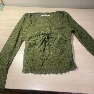 Kimchi Blue Green Lace Blouse